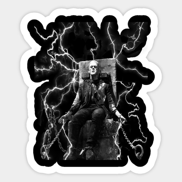 Frankenstein Electric Sticker by icarusismartdesigns